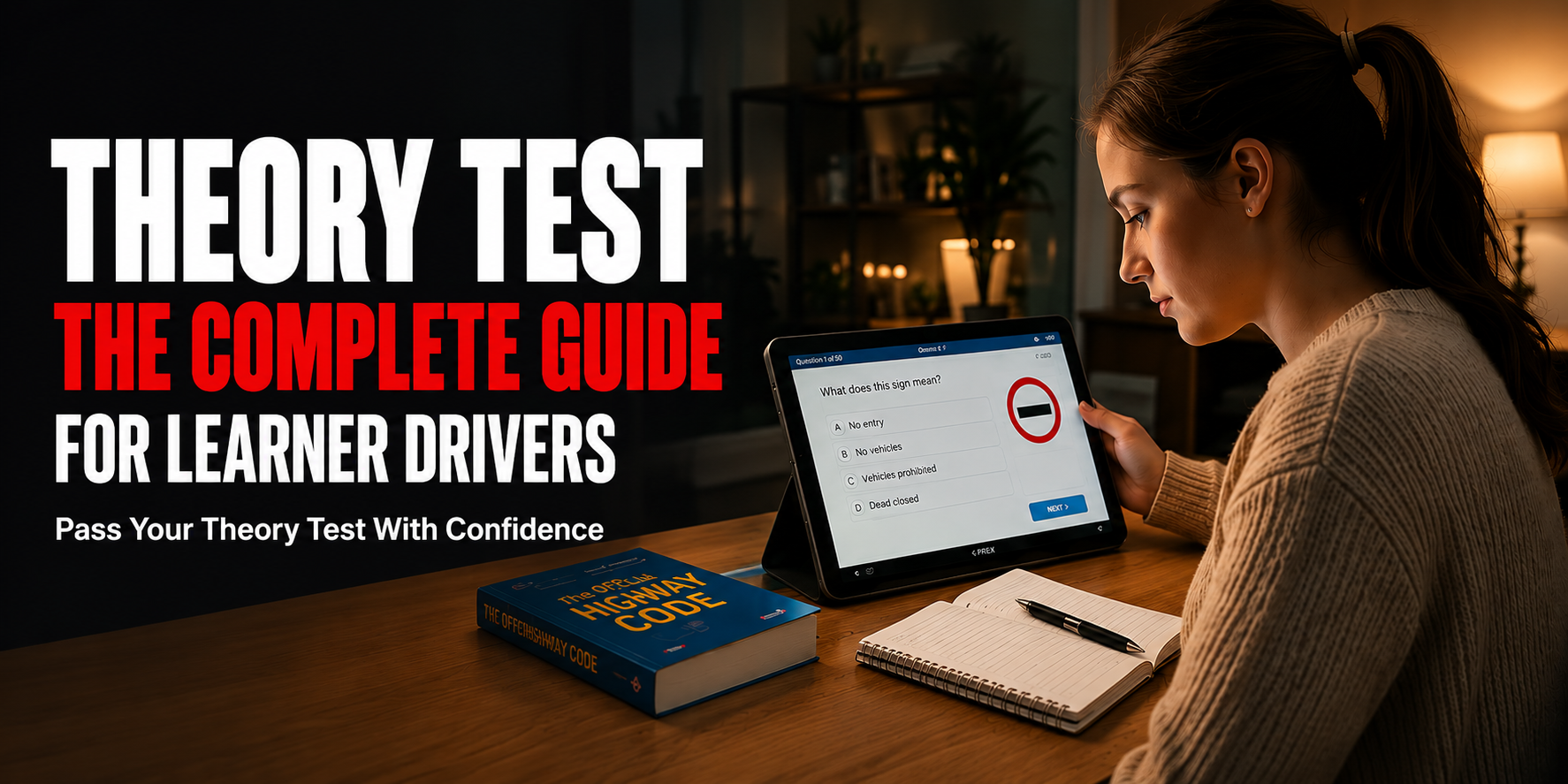 theory test banner